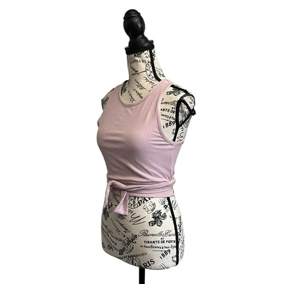 Pacsun PAC Pink Ribbed Ballet Crop Top Womens Beach Summer Festival Rodeo M - Picture 4 of 10